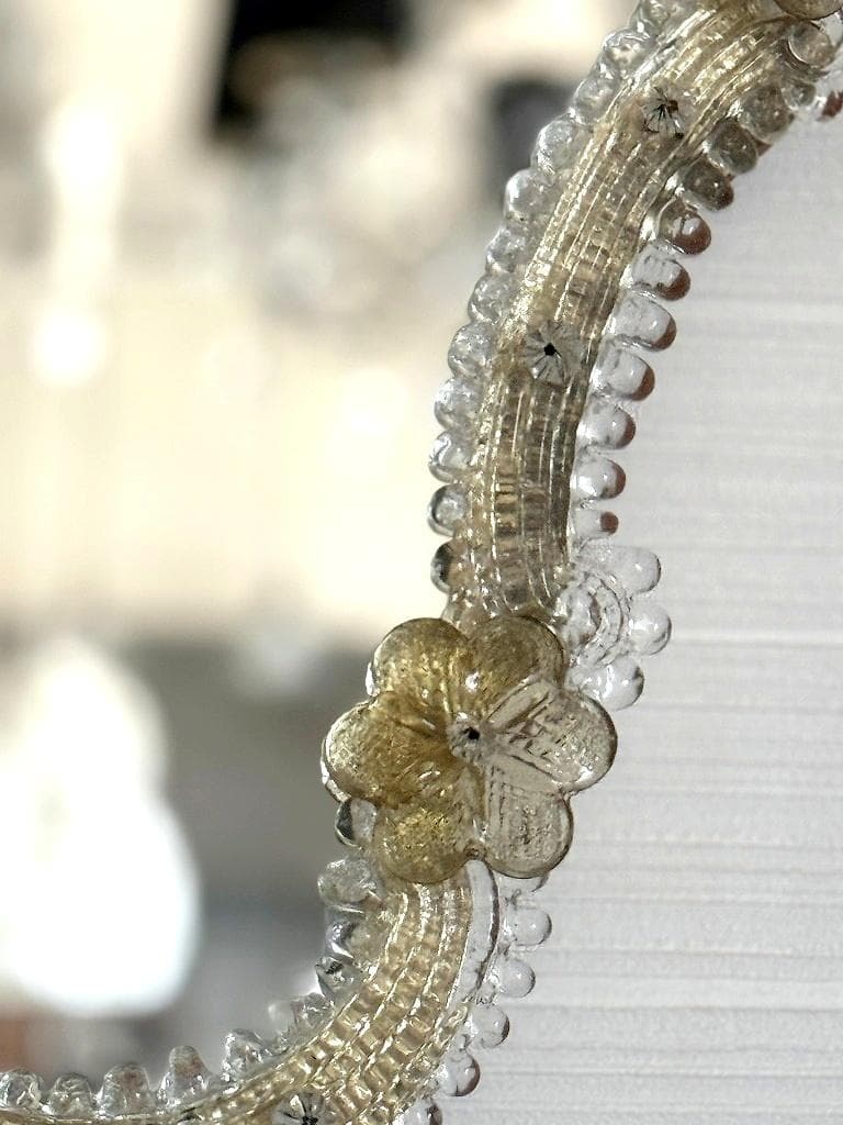 ムラーノガラス　＜Ａ＞　壁掛け・スタンドミラー　ベネチアンガラス　イタリア