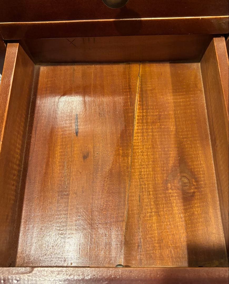 木製　小物収納 3段引き出し ブラウン　アンティーク　ヴィンテージ家具　小物入れ