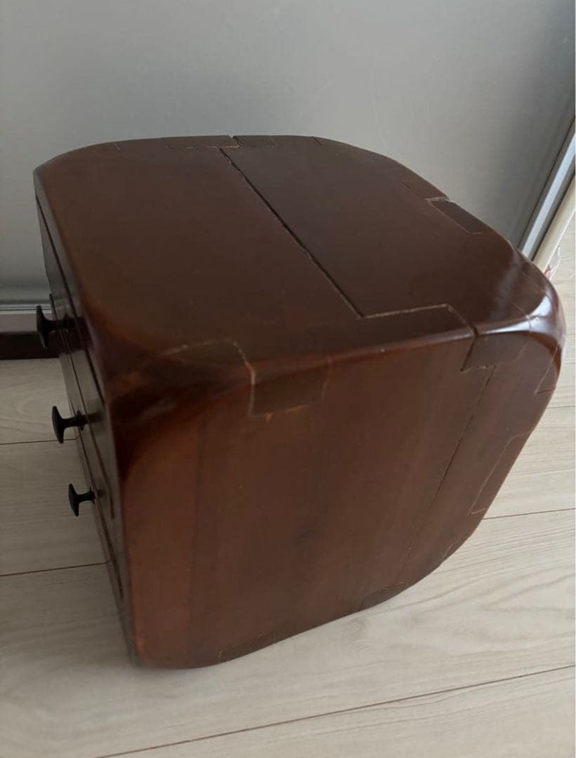 木製　小物収納 3段引き出し ブラウン　アンティーク　ヴィンテージ家具　小物入れ