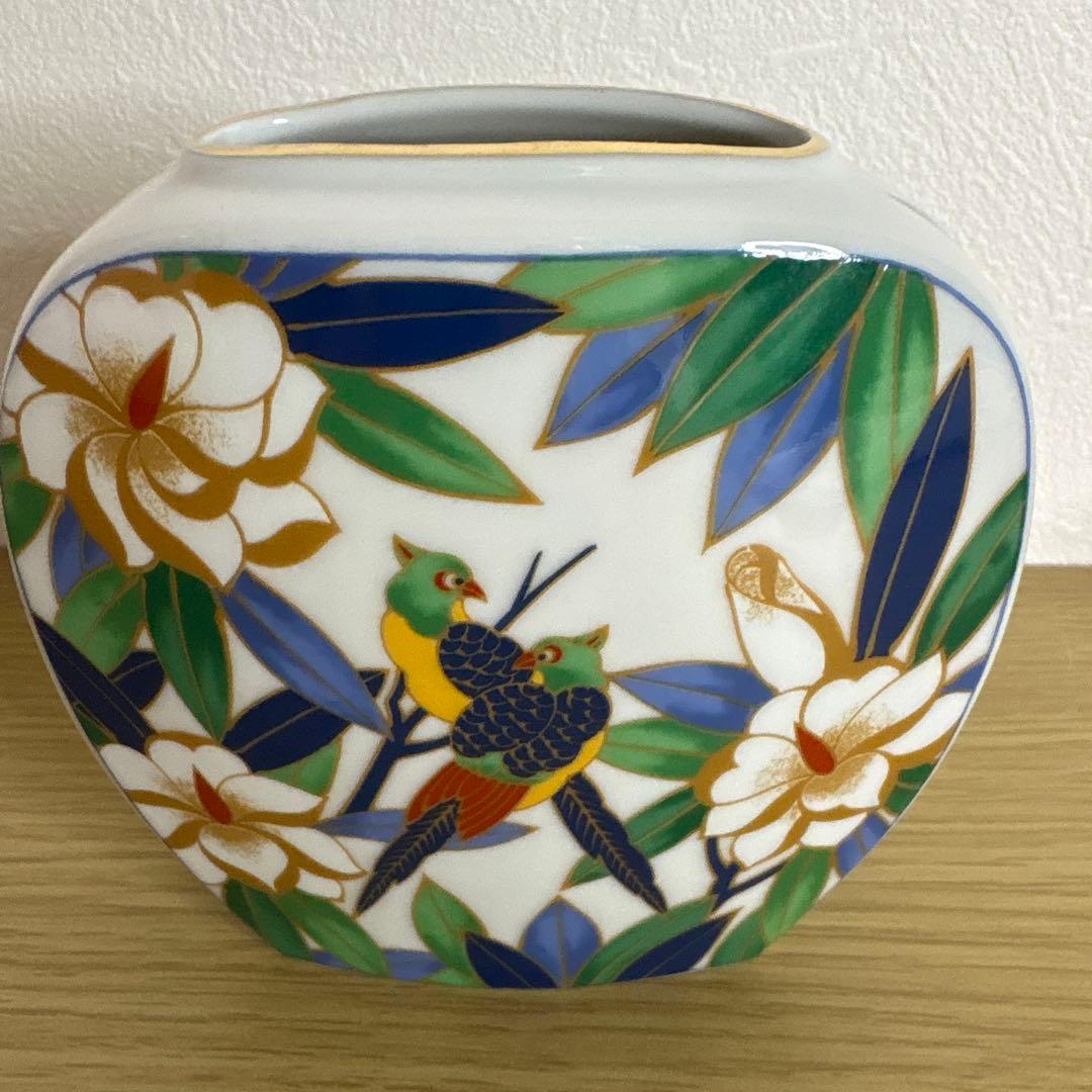 新品】 花瓶 九谷焼 第一陶器 花鳥 アンティーク - メルカリ