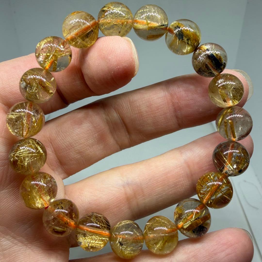 ■ハイクオリティ ゴールド タイチン ルチル クォーツ 030■