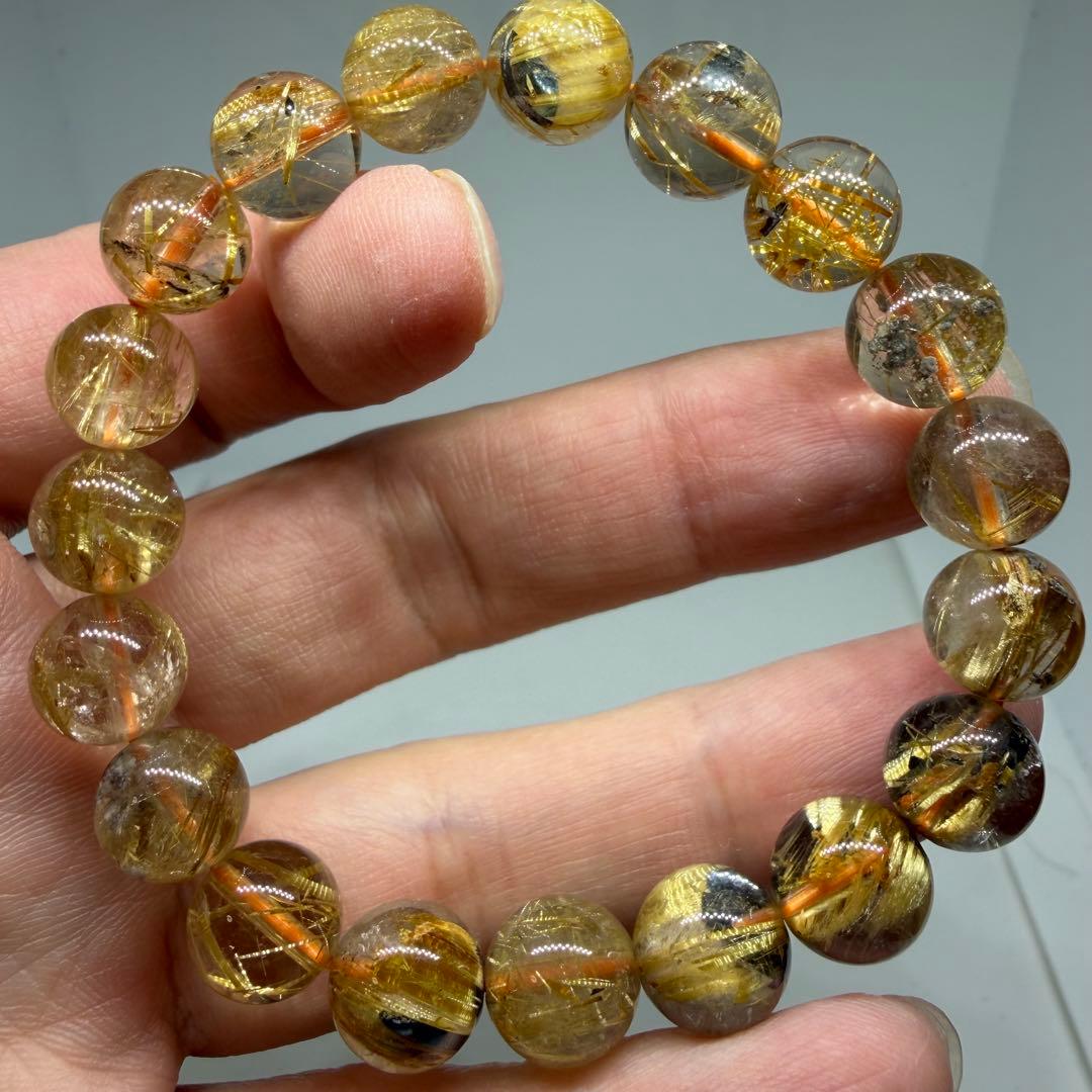 ■ハイクオリティ ゴールド タイチン ルチル クォーツ 030■