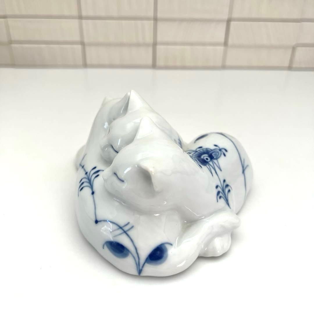 ロイヤルコペンハーゲン フィギュリン ブルーパルメッテ 三匹の猫