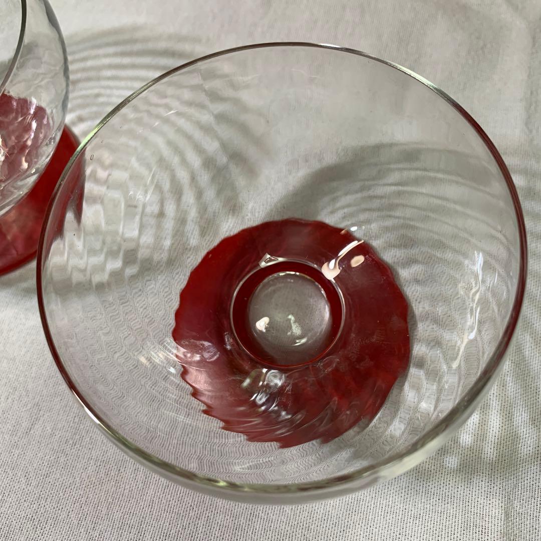 デポー　ヴィンテージ　ガラス　デザート　セット　パーティー　モールガラス　美品