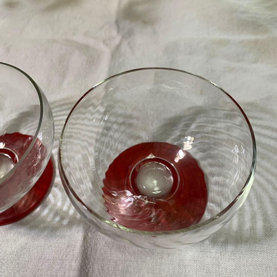 デポー　ヴィンテージ　ガラス　デザート　セット　パーティー　モールガラス　美品