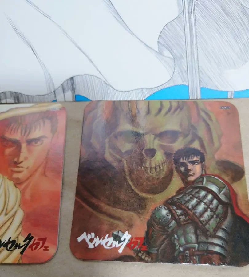 ベルセルクカフェ ランチョンマット コースター ガッツ キャスカ