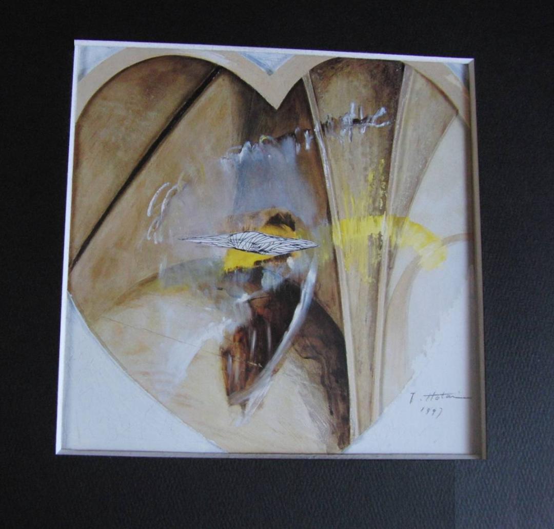 保田井智之、希少な額装用画集より、新品額装付、状態良好