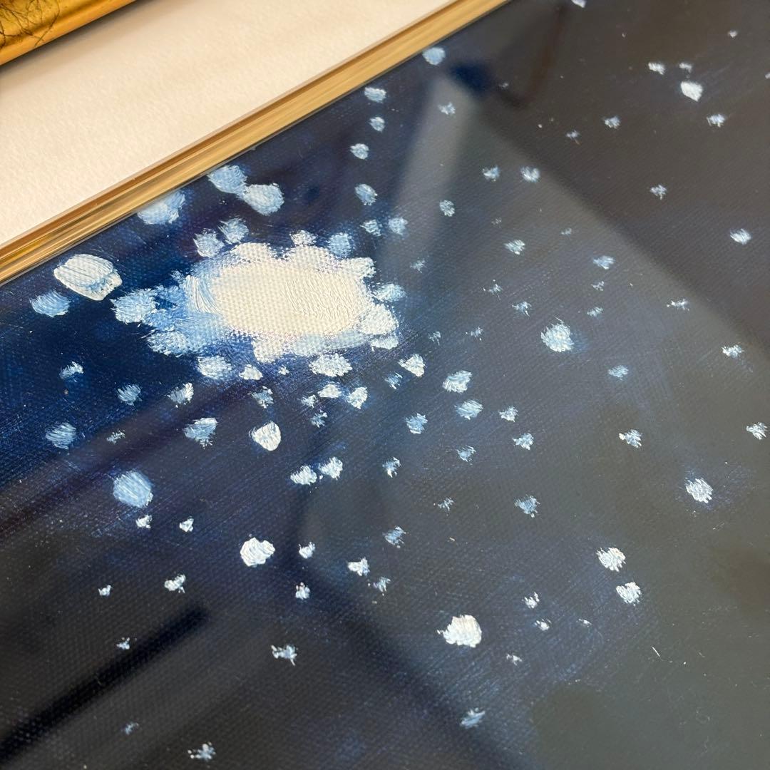 油絵　マイケルジャクソン　額装　76×108 ①