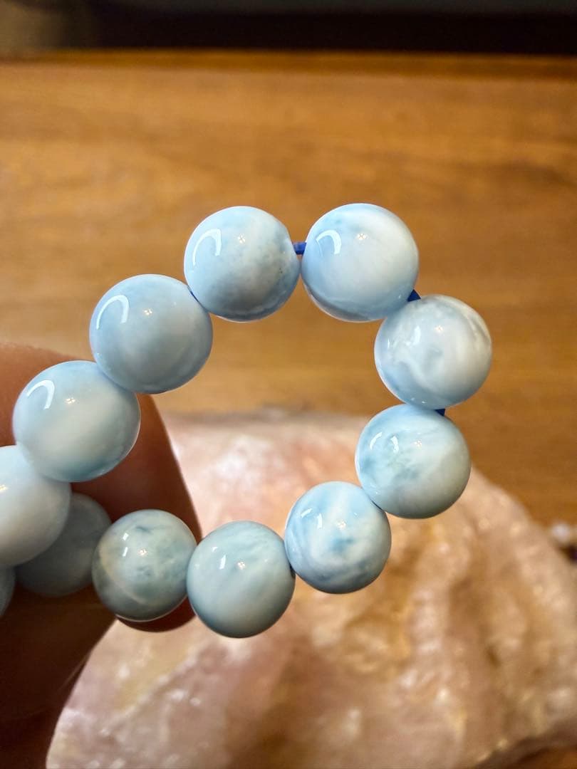 天然石✧ラリマーブレスレッド✧7.3mm 週末セール❣️15800➝13800