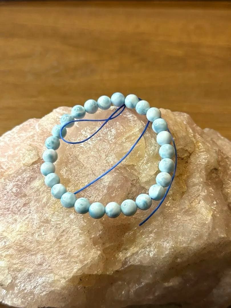 天然石✧ラリマーブレスレッド✧7.3mm 週末セール❣️15800➝13800