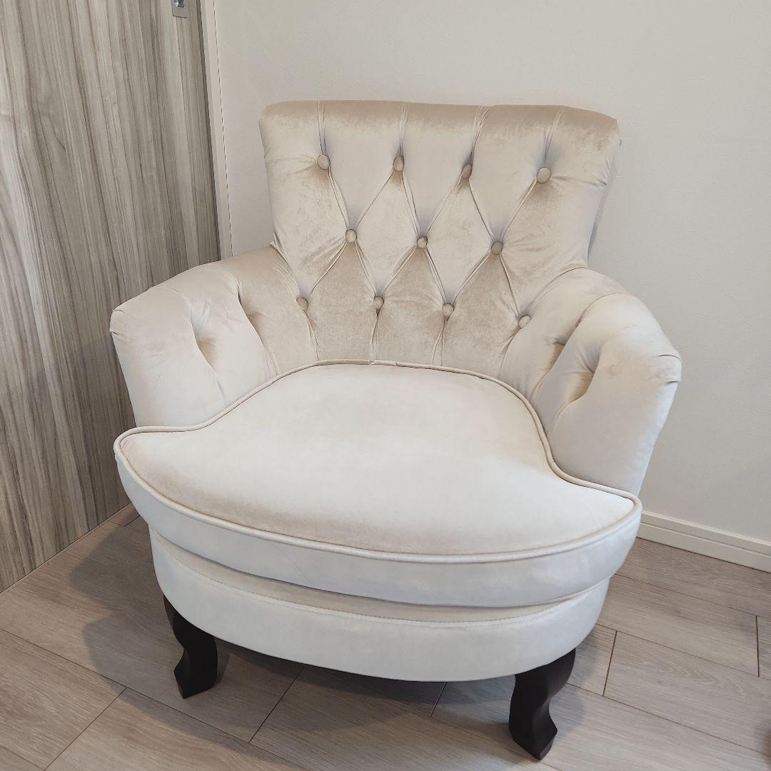 セール中★完売品インテリアショップkino★ベルベットアームチェア