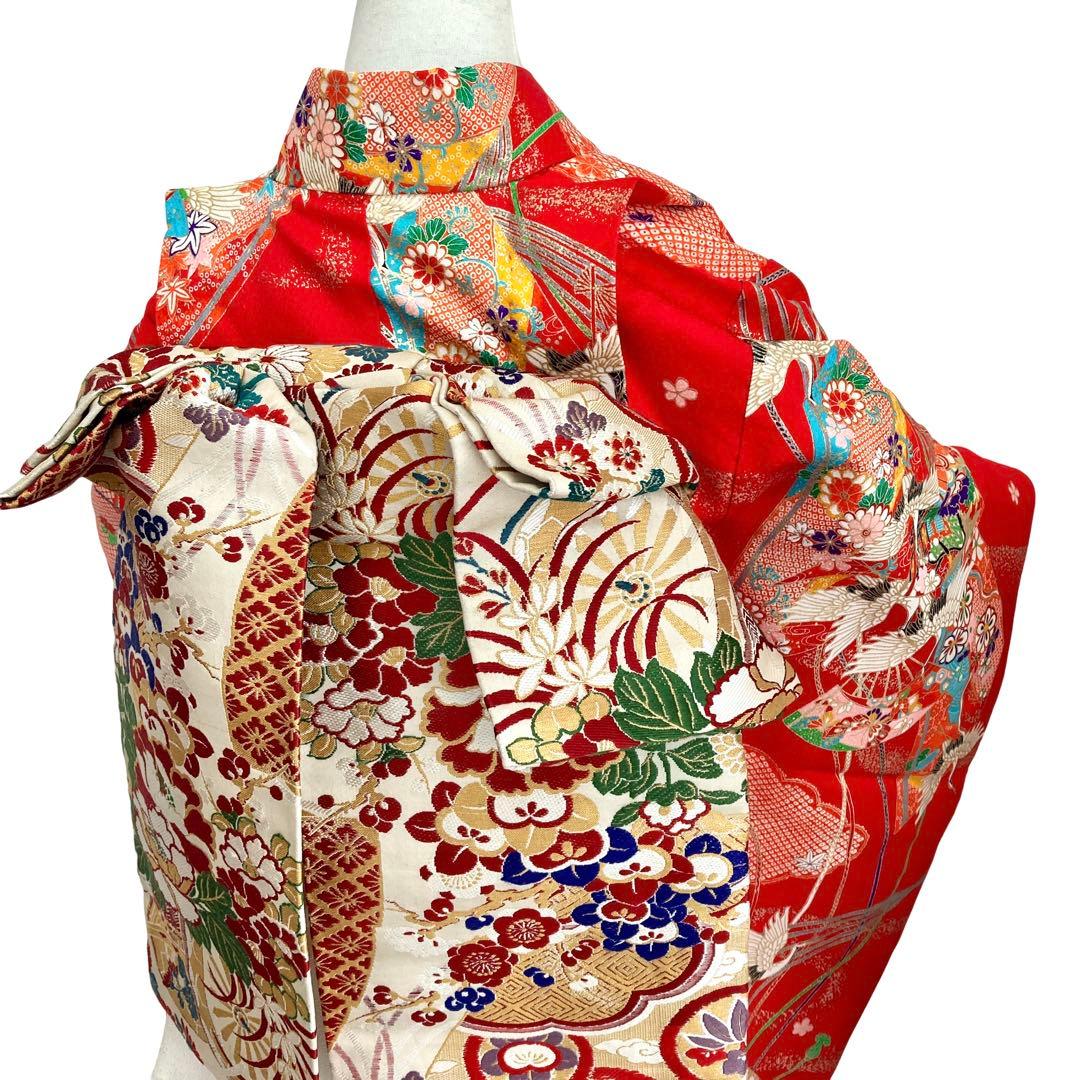 現代 7歳 女の子 子供着物 七五三 現代着物 NO2