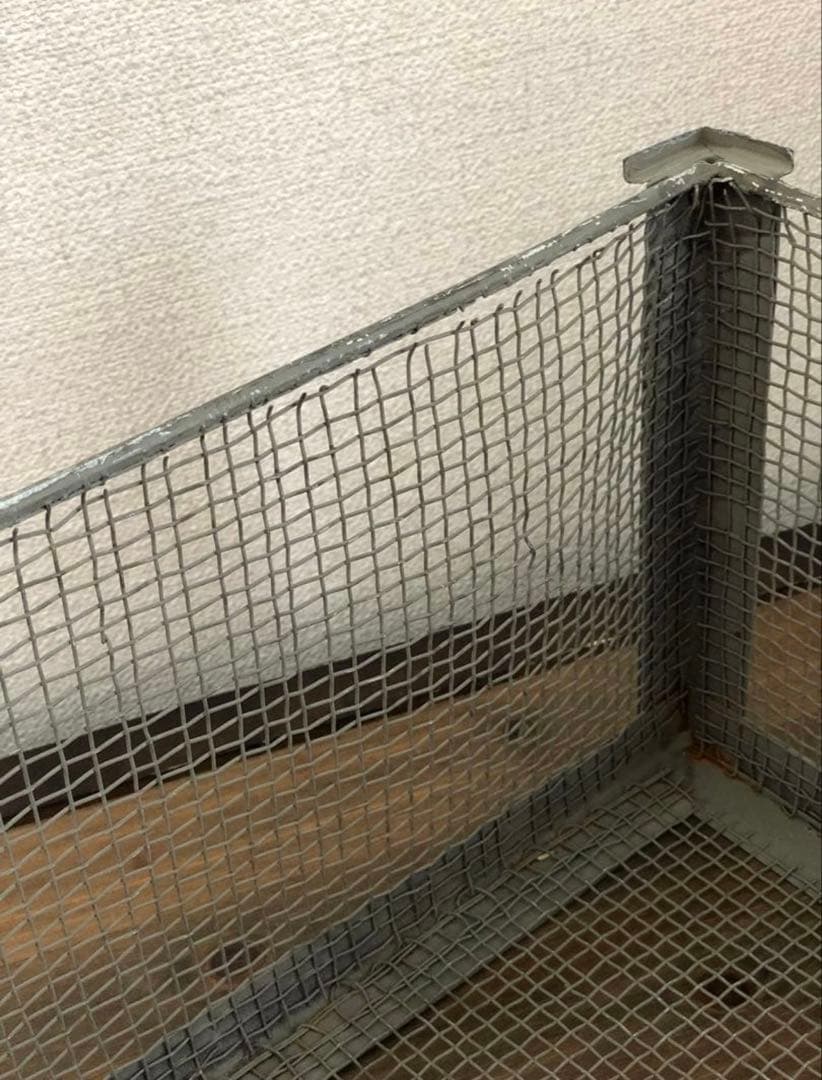 アイアン　メッシュボックス　アンティーク　古道具　ヴィンテージ　ブロカントレトロ