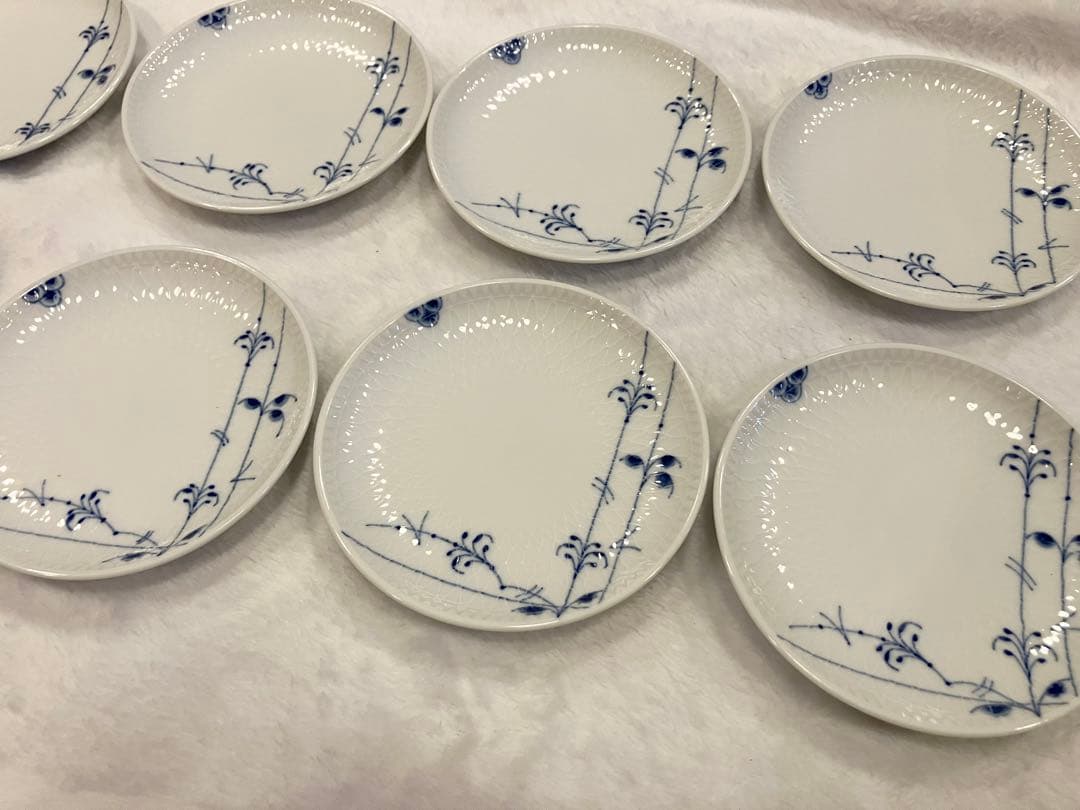ロイヤルコペンハーゲン　青い花柄の陶器小皿 10枚セット
