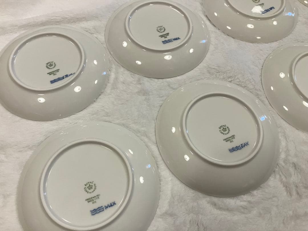 ロイヤルコペンハーゲン　青い花柄の陶器小皿 10枚セット