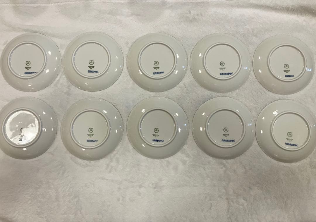 ロイヤルコペンハーゲン　青い花柄の陶器小皿 10枚セット