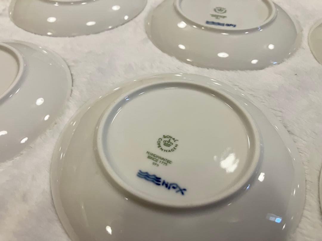 ロイヤルコペンハーゲン　青い花柄の陶器小皿 10枚セット