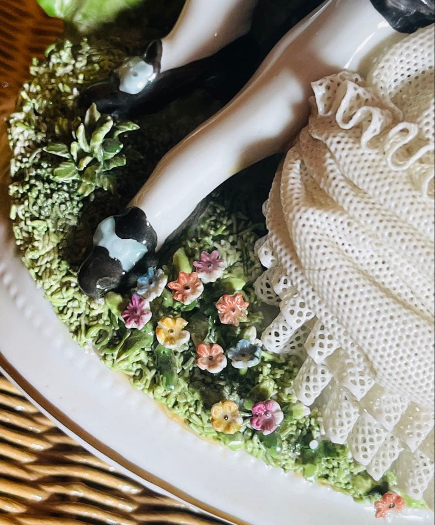 UNTER WEISS BACH 陶器　ドレスデンレース人形　西洋陶器　置物