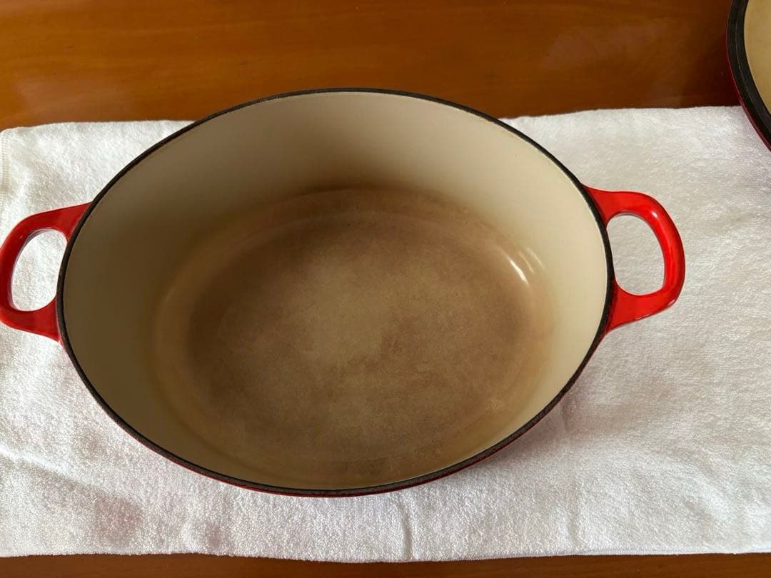 LE CREUSET ル・クルーゼ ココット オーバル 29cmレッド両手鍋