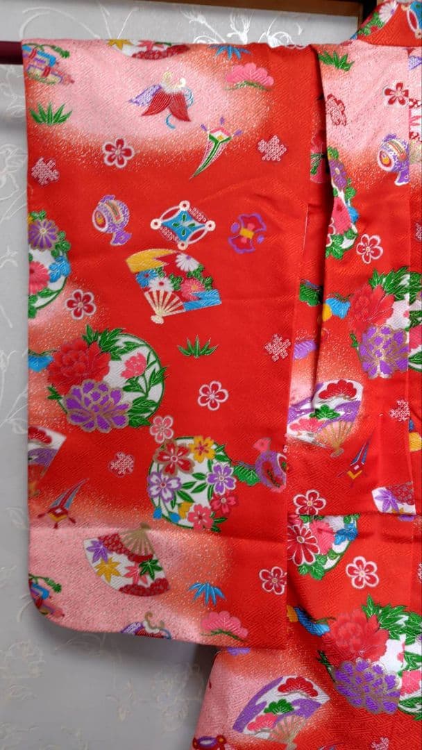 RK383アンティーク子供着物着丈72センチ裄丈35センチ正絹綺麗美品