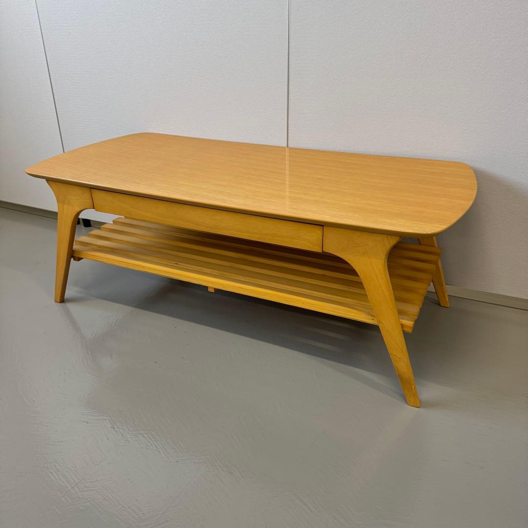 【美品/都内無料配送】ローテーブル センターテーブル　ナチュラルウッド 木製