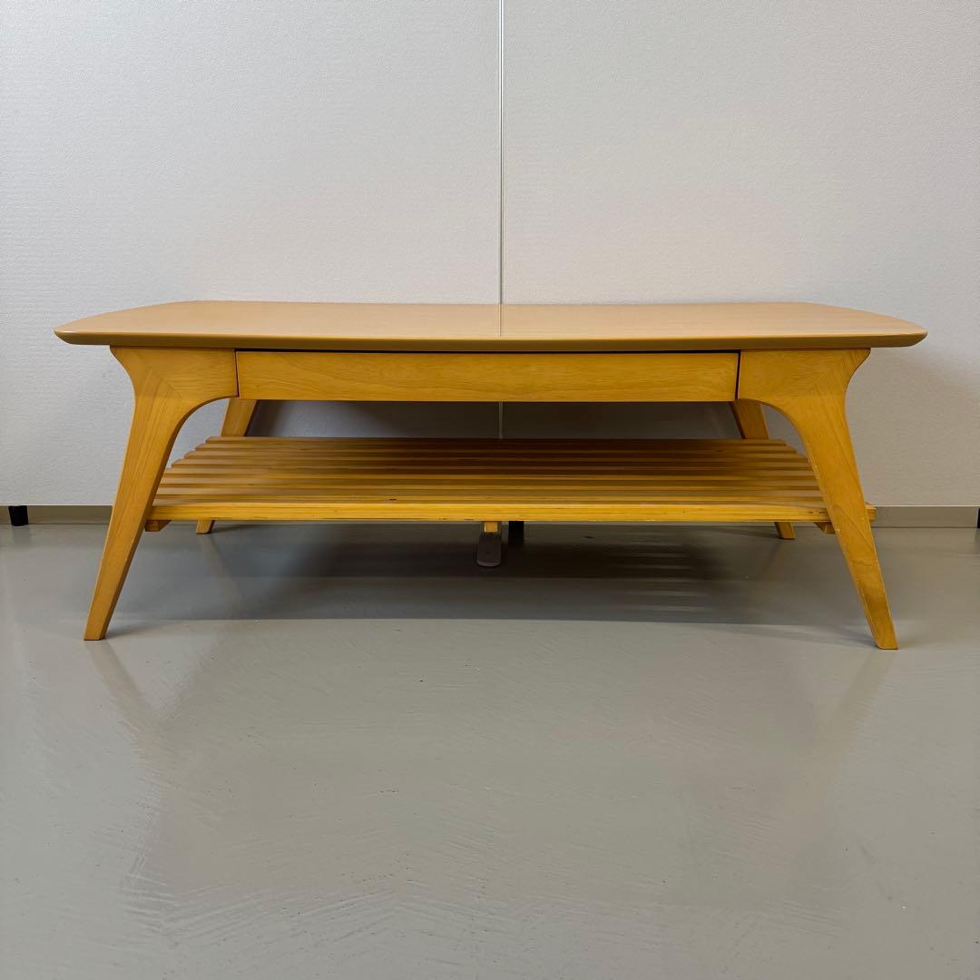 【美品/都内無料配送】ローテーブル センターテーブル　ナチュラルウッド 木製