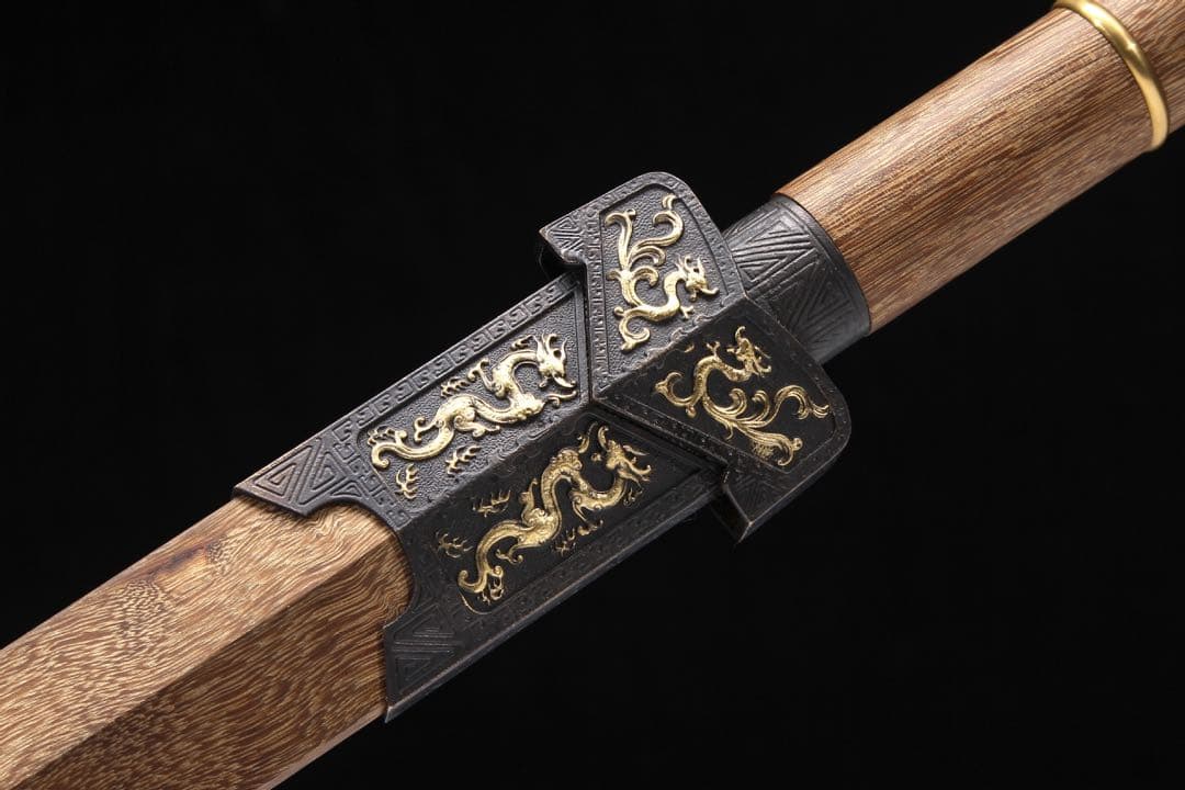 双竜漢剣八面開二溝紋形鋼 古兵器 武具 刀装具 日本刀 模造刀 居合刀