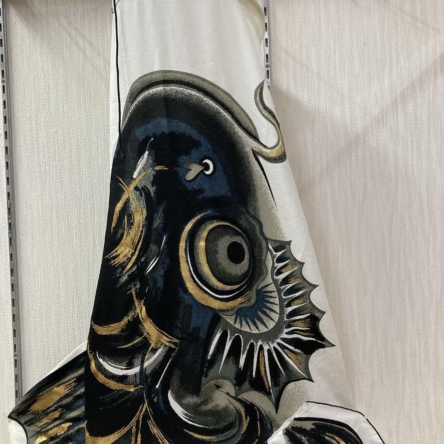 SKO118 希少　山本寛斎デザイン　鯉のぼり2m単品　お父さん鯉2m　黒鯉２m