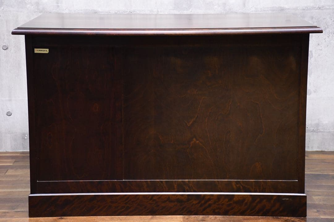 EGC94 北海道民芸家具 #421 片袖デスク 樺/カバ材 書斎デスク 片袖机