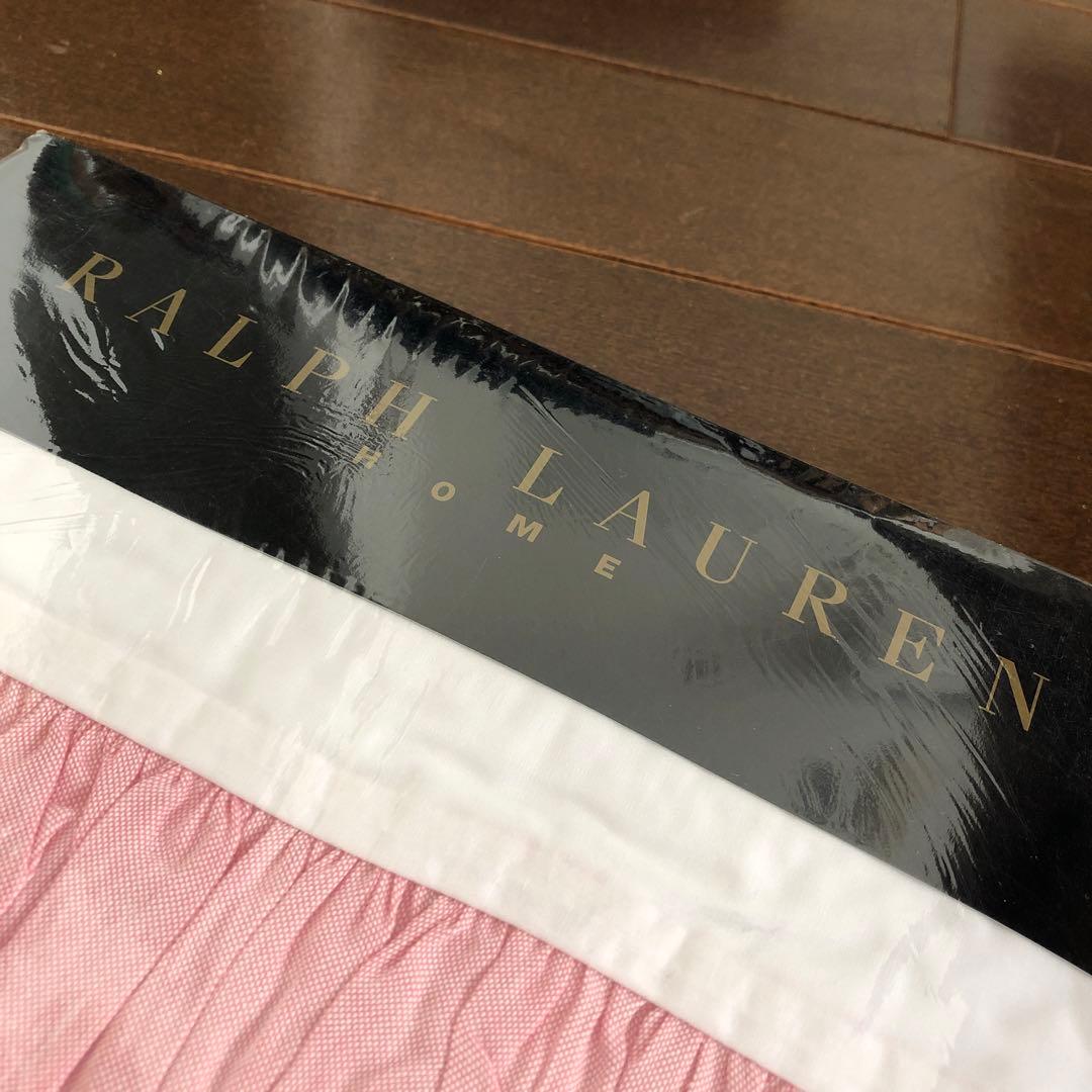 未使用　ラルフローレン　オックスソリッド　ベッドスカート　ダブル