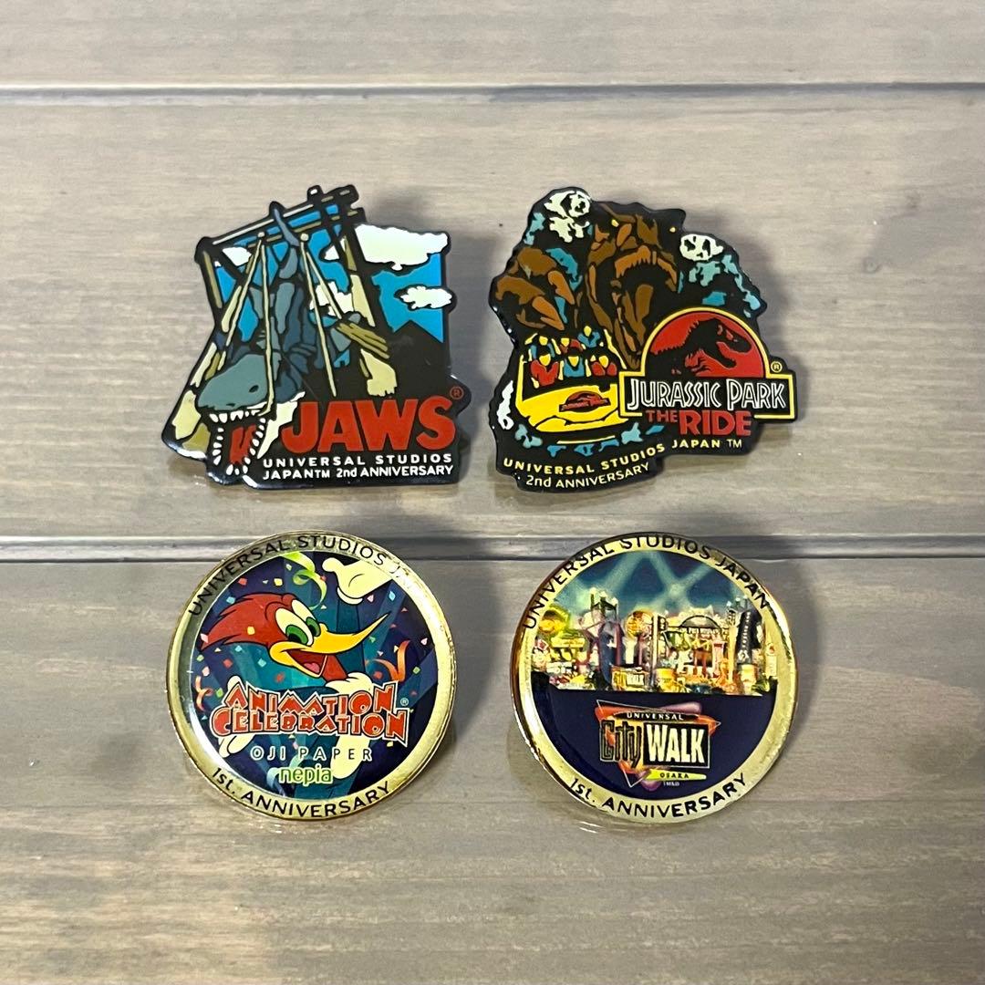 USJ ユニバ 記念ピンバッジ 記念ピンズ 4個セット レア - メルカリ