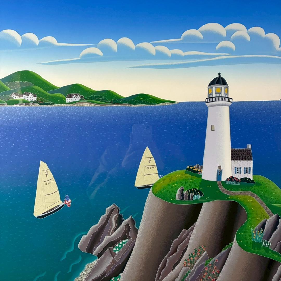 美品 トーマス・マックナイト「ニューポート」シルクスクリーン 大作