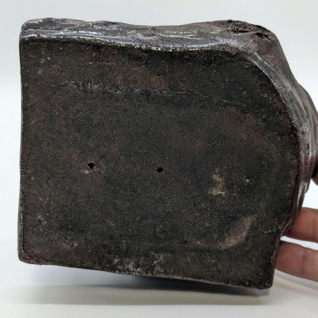 藤原陶斎 備前焼 東郷平八郎像 合箱 陶像 日露戦争 置物 細工