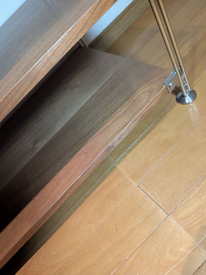 《送料込》無印 ステンレスユニットシェルフ ウォールナット棚 収納 台