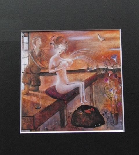 織田広比古、【月とお.ぱい】、希少な大判額装用画集より、美品