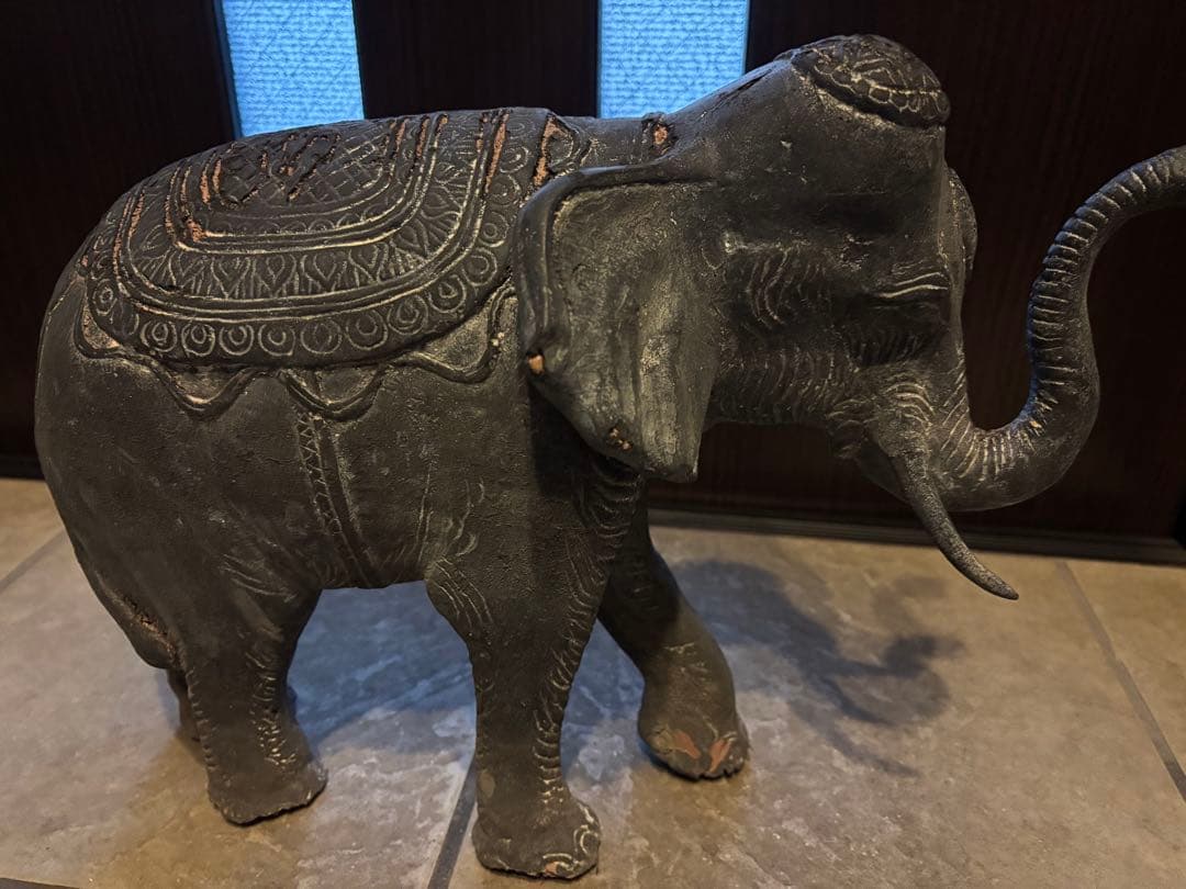 austin prodinc 1980 金属製　象の置物 ダークグレー