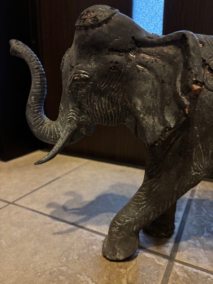 austin prodinc 1980 金属製　象の置物 ダークグレー