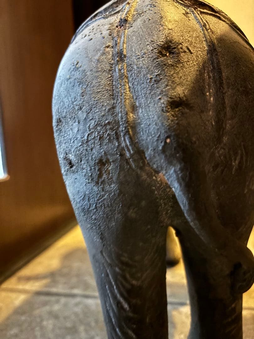 austin prodinc 1980 金属製　象の置物 ダークグレー