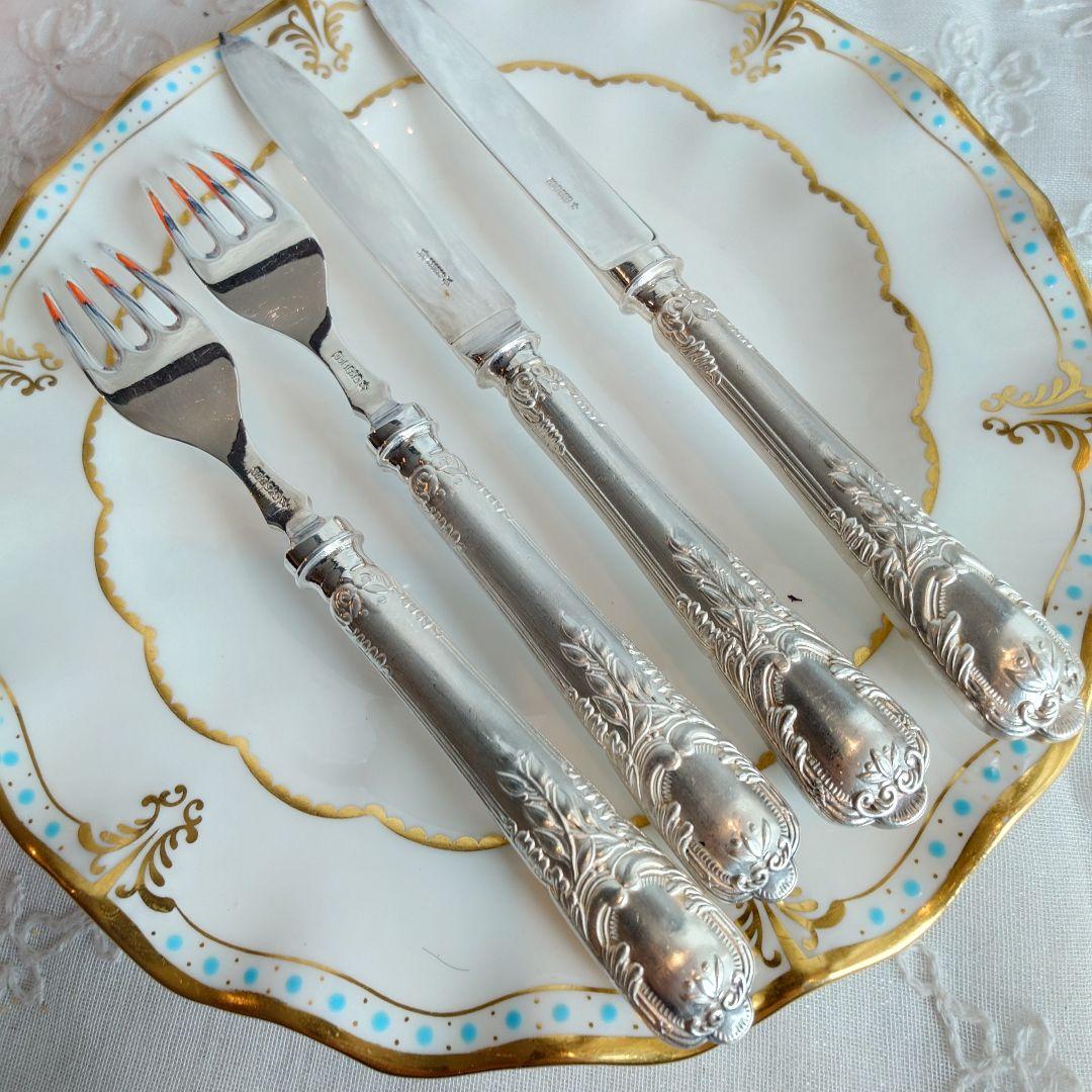 イギリス　アンティーク　シルバー　カトラリーセット　ナイフ　フォーク