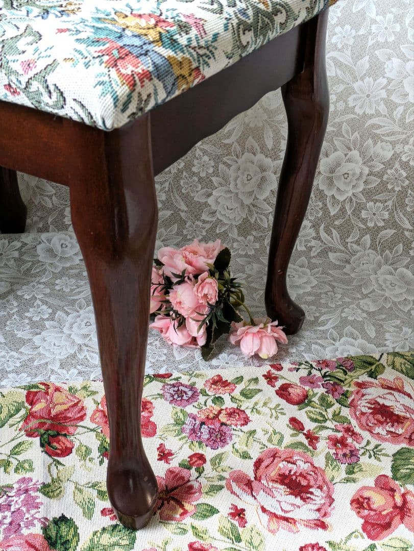 お値下げ✾猫脚ゴブラン織スツール✾