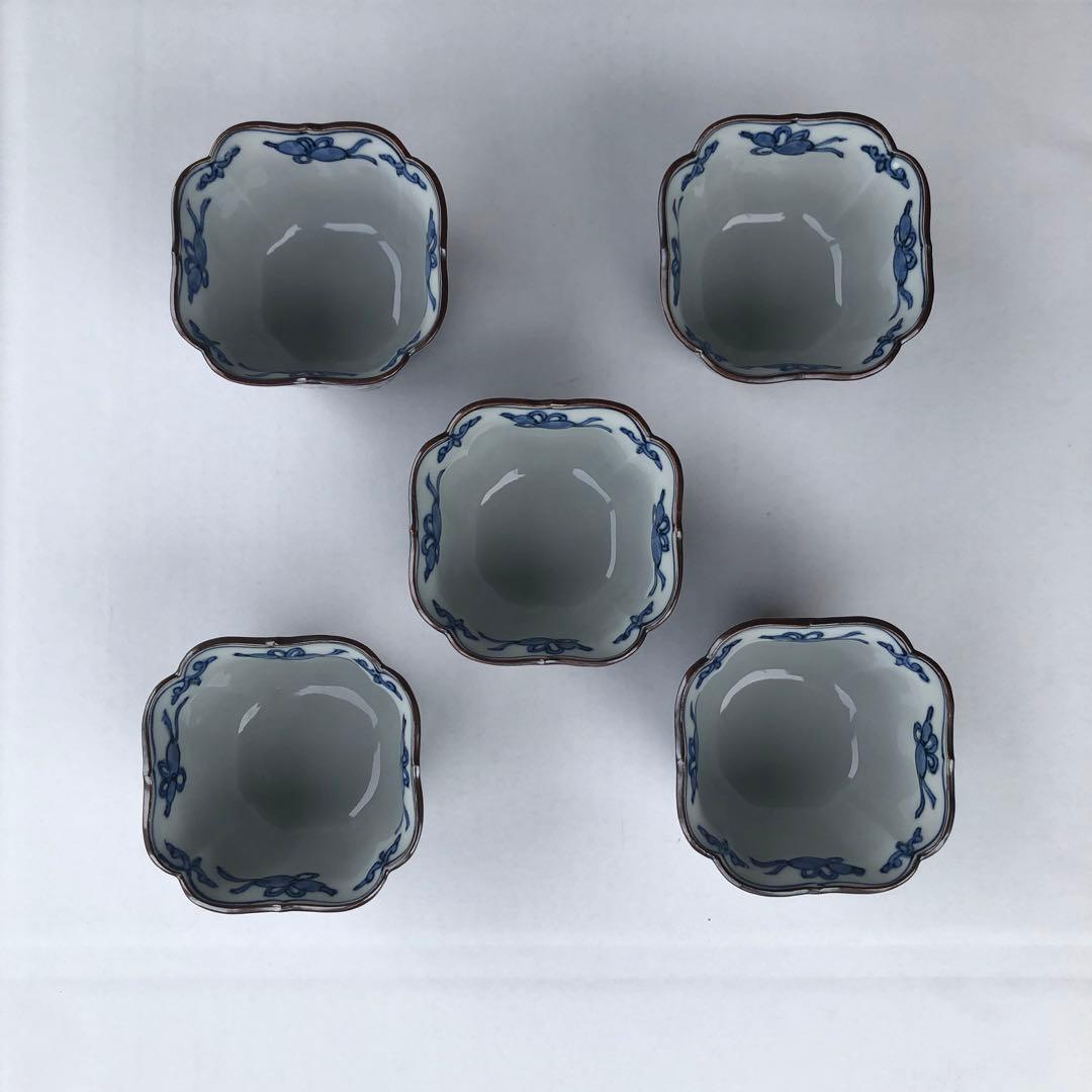 20. 京焼　雲泉造（2代目）◯彩唐子唐草　小鉢5客揃