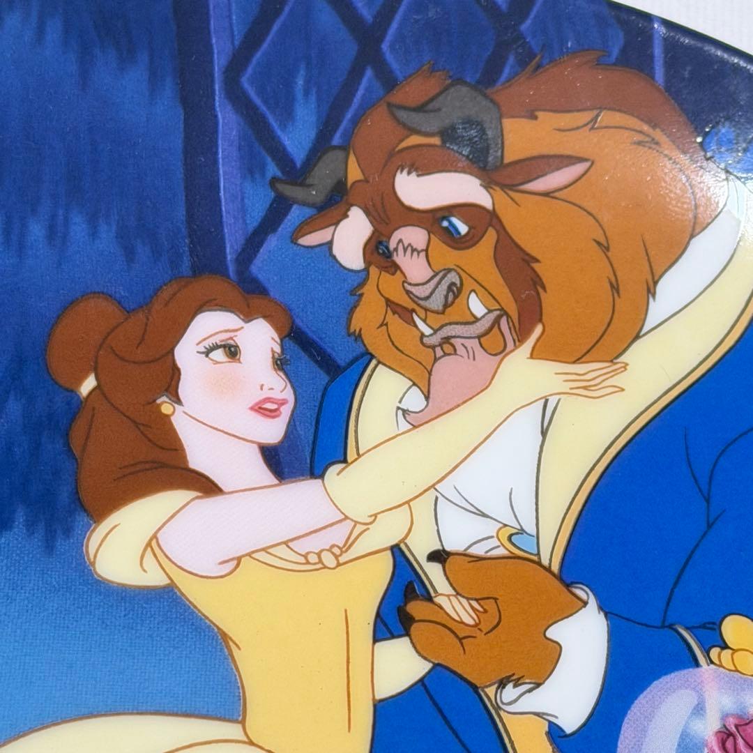 希少☆ディズニー 美女と野獣 絵皿 Learning to Love 認定書付