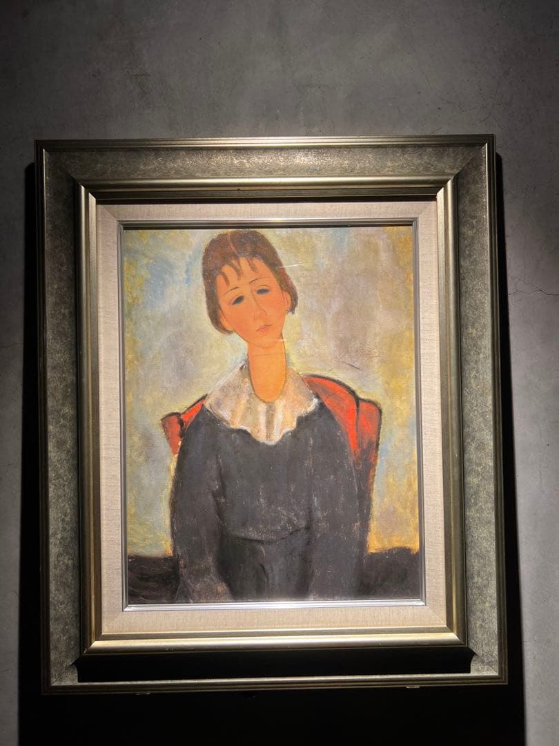 Modigliani【少女の肖像】肉筆油彩画　模写