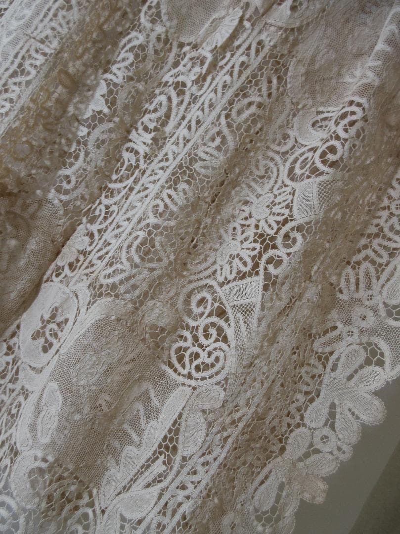 O-41)汕頭 スワトウ テーブルクロス 刺繍 レース