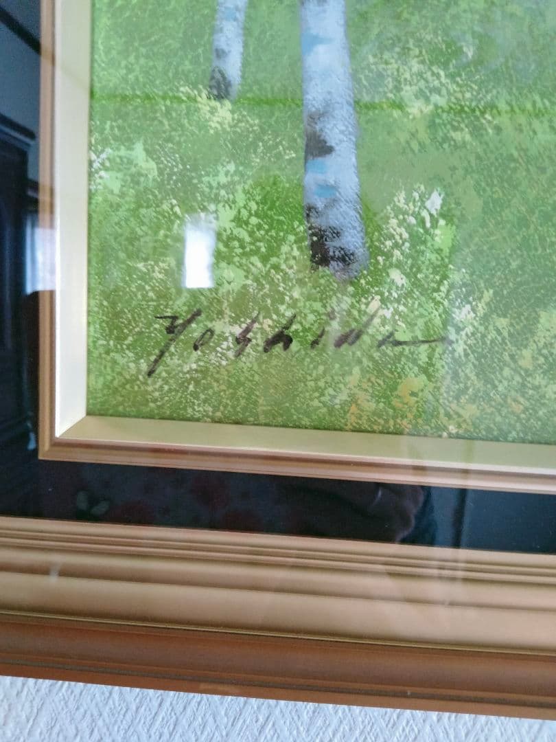 絵画 白樺林 Yoshida作 - メルカリ