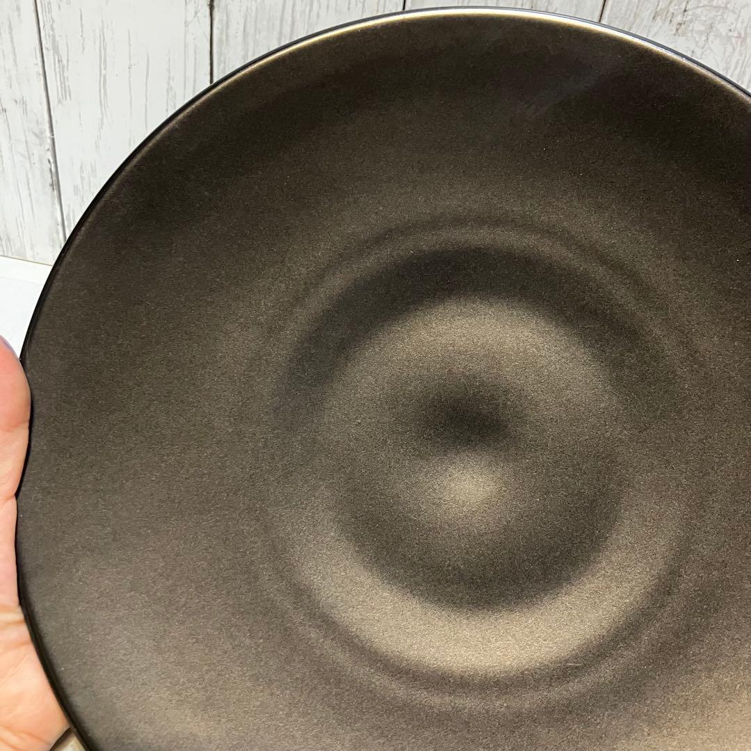 美品　大皿　黒　マット　7枚セット　30.5cm