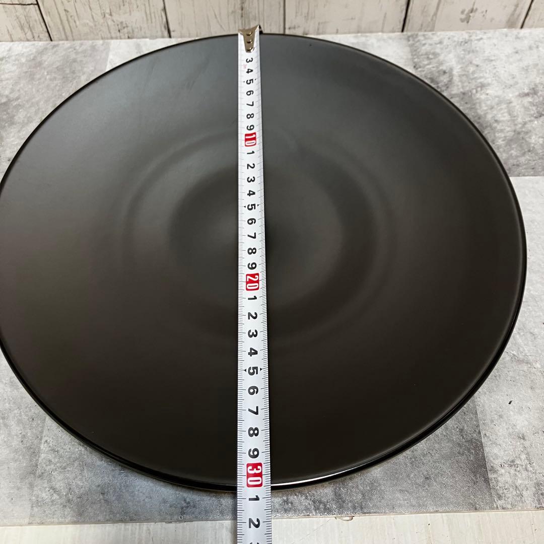 美品　大皿　黒　マット　7枚セット　30.5cm