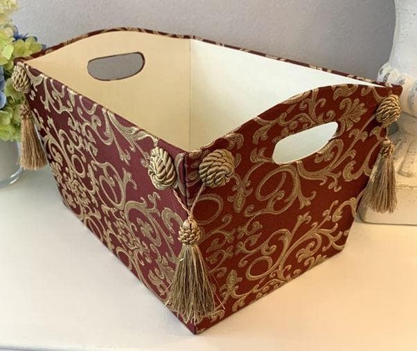 マガジンボックス 小物入れ ジェニファーテイラー タッセル 赤 33175MH