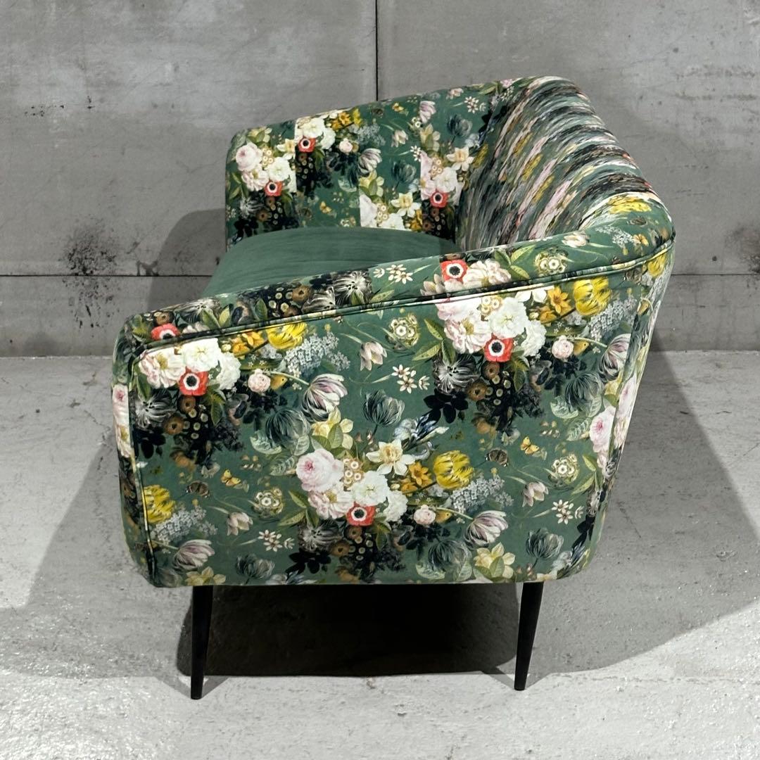 ☆東馬☆ 3人掛け 花柄ソファ クッション付 ボタニカル 高級