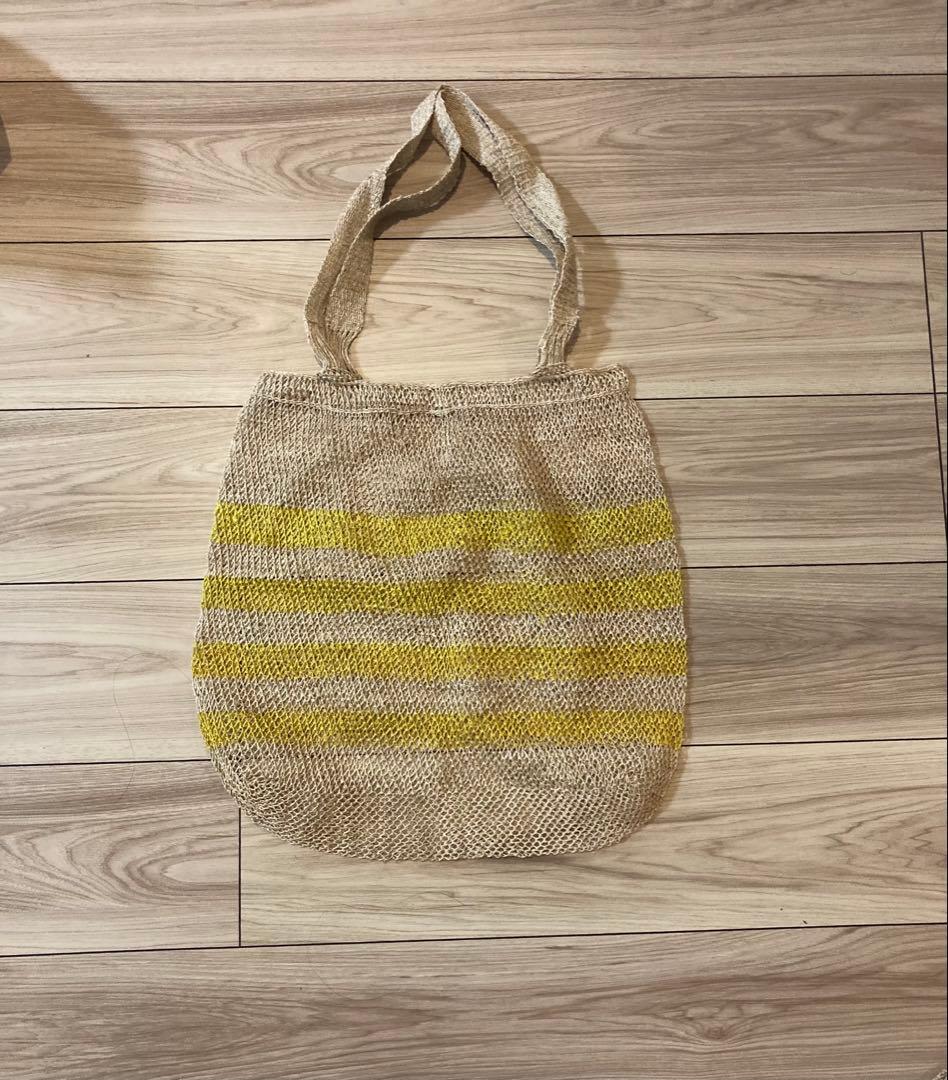 ラオス　カム族　葛ネットバッグ